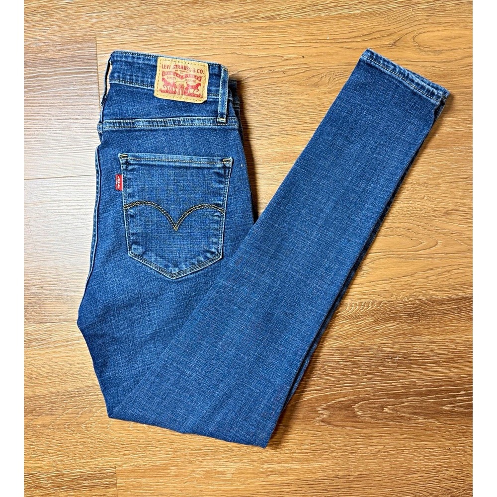 Levi's 721 High Rise Skinny Jeans Womens Blue Medium Wash Denim Size 27